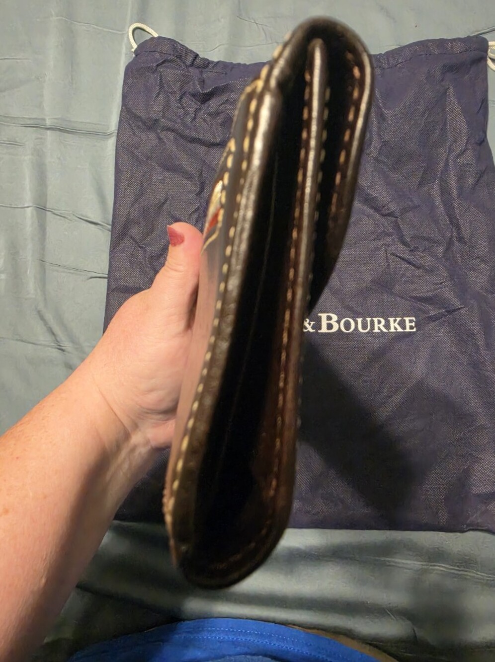 Dooney and Bourke Ostrich Satchel with Florentine Leather Wallet EUC - Picture 15 of 16